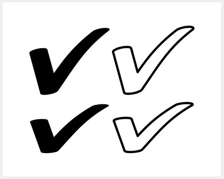 Tick icon Check mark clipart Yes symbol. Vector stock illustration EPS 10のイラスト素材