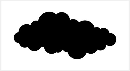 Cloud icon isolated. Weather symbol clipart. Stencil Vector stock illustration EPS 10のイラスト素材