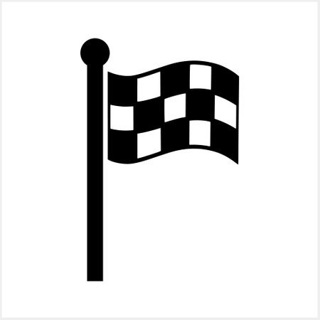 Racing flag. Championship isolated flag. Checkered and crosse Vector stock illustration EPS 10のイラスト素材