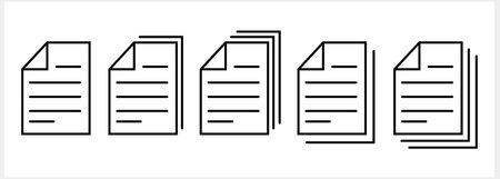 Document file icon isolated. Outline flat sign. Sketch paper clipart. Vector stock illustration EPS 10のイラスト素材