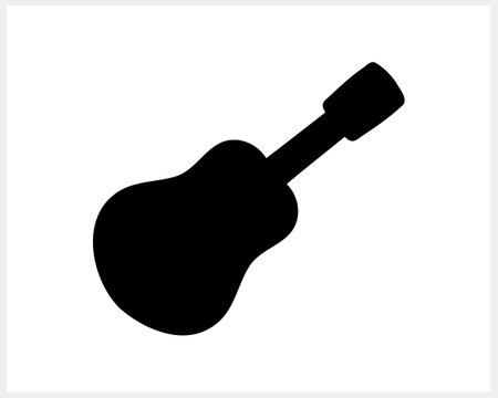 Stencil guitar music icon Doodle clipart Vector stock illustration EPS 10のイラスト素材