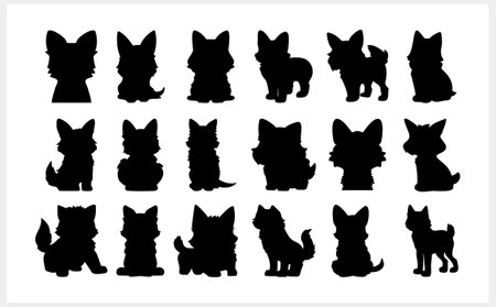 Doodle dog isolated. Cartoon stencil vector stock illustration. EPS 10のイラスト素材