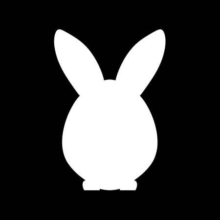 Doodle rabbit egg icon Easter art Hare for design Vector stock illustration EPS 10のイラスト素材