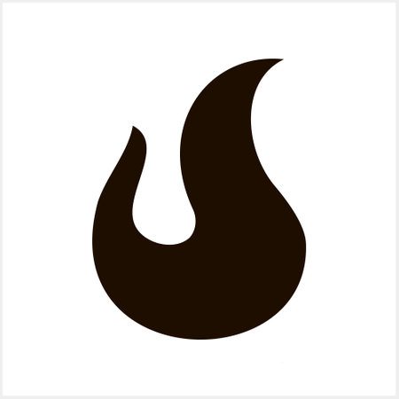 Fire icon isolated. Engraving clipart Stencil vector stock illustrationのイラスト素材