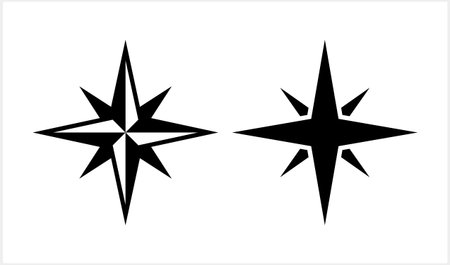 Wind rose retro design isolated. Compass star navigation dial. Vector stock illustrationのイラスト素材