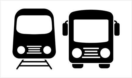 Doodle transport icon isolated. Outline train, subway, bus clipart. Sketch vector stock illustrationのイラスト素材
