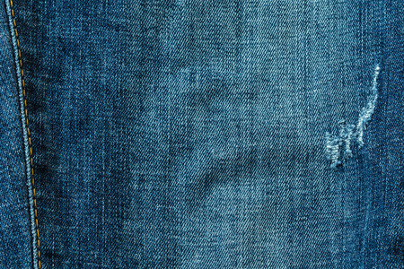 Closeup view to abstract space of blue denim textureの写真素材