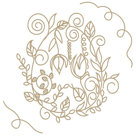 Decorative Easter Egg in vintage and delicate styleのイラスト素材