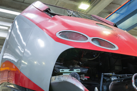 VICENZA, ITALY - DECEMBER 14: Workshop major repairs Trenitalia Vicenza celebrates the hundredth anniversary Sunday, December 14, 2014 and and for this open to citizens.のeditorial素材