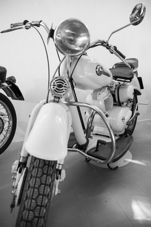 NEGRAR, ITALY - APRIL 6: Motoclub Valpolicella during the "Palio del Recioto" organizes an exhibition of vintage motorcycles in Negrar on Monday, April 6, 2015. Enthusiasts from all over Italy.のeditorial素材