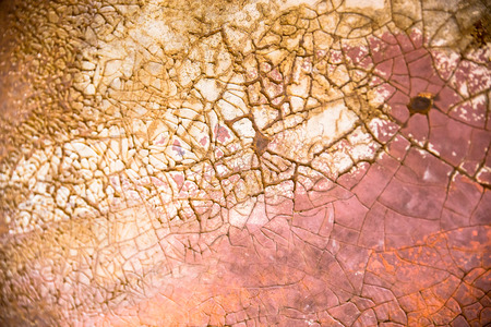 the hood of a rusty old car to be restoredの写真素材
