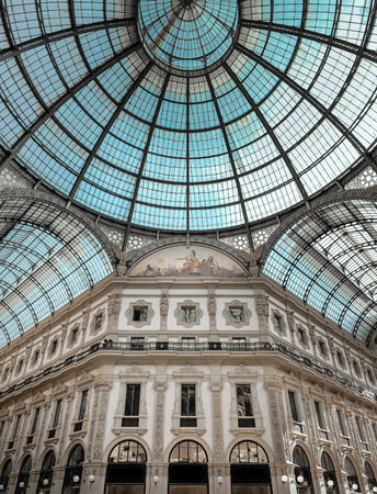 The gallery Vittorio Emanuele II, Milan, Italy was designed in the late nineteenth century by...