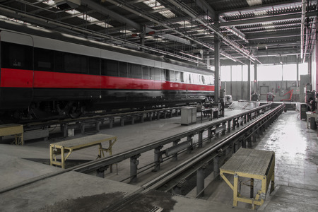 VICENZA, ITALY - DECEMBER 14: Workshop major repairs Trenitalia Vicenza celebrates the hundredth...