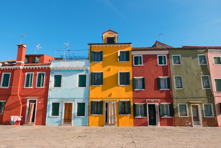 BURANO, ITALY CIRCA SEPTEMBER 2015: Burano is an island in the Venice lagoon known for its typical brightly colored houses and the centuries-old craftsmanship needle lace of Burano.のeditorial素材