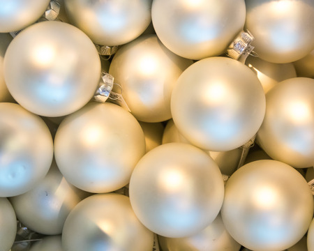 Background formed by pearl color balls for christmas tree.の写真素材
