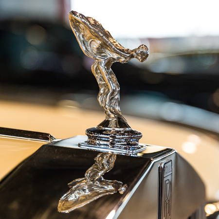 Verona, Italy - May 09,2015: The Spirit of Ecstasy is the bonnet ornament on Rolls-Royce cars.のeditorial素材