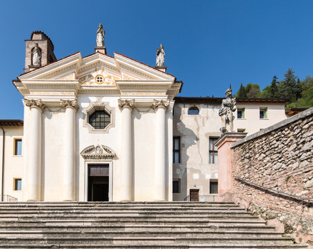 Church of the Madonna del Carmine, Marostica, Italy.の写真素材
