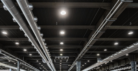 Air conditioning distribution system of a modern industrial building.の写真素材