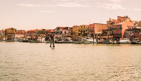 The fishing village of Chioggia, lagoon of Venice, Italy.のeditorial素材