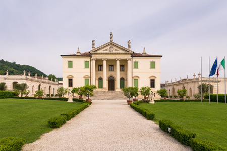 Vicenza, Italy - May 13, 2015: Villa Cordellina Lombardi, built in 18th century on a design by architect Giorgio Massari.のeditorial素材