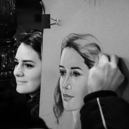 Montmartre, Paris - January 7, 2018: In Montmartre, among the most special places, there is certainly Place du Tertre. It 'a mix of street artists, portrait artists, painters, caricaturists.のeditorial素材