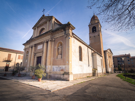 Ancient church of Santa Maria Assunta in Verona, Italy.のeditorial素材