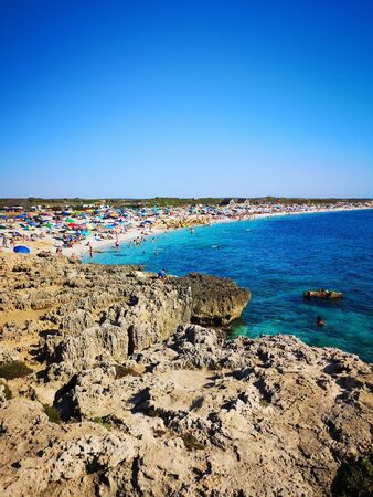Transparent and turquoise sea in Villasimius. Sardinia, Italy.の写真素材