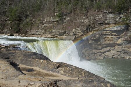 Cumberland Falls, Daniel Boone National Forest, Kentuckyの写真素材