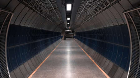 Empty London underground tubeのeditorial素材