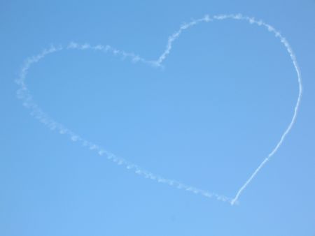 Heart in the skyの写真素材