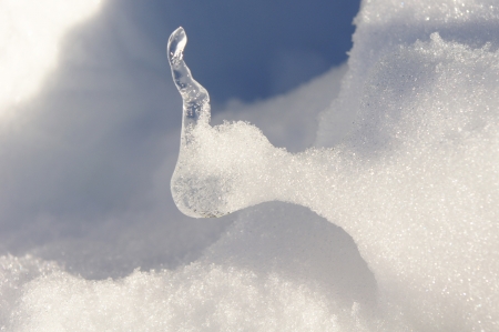 Snow formations in winter in mountain Stara planina, peak Botev, Bulgariaの写真素材