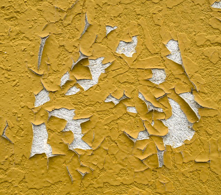 Old orange peeling painted wall closeupの写真素材