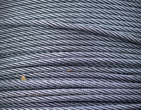 Rolled steel rope closeup