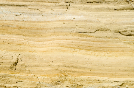A yellow sandstone with cracks closeup in sunny day
の写真素材