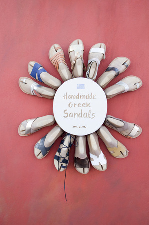Traditional greek handmade sandals from Santorini,Greece