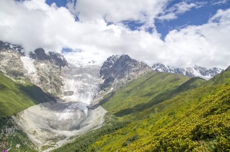 Beautiful view of glacier  Adishi , Georgia, Europeの写真素材