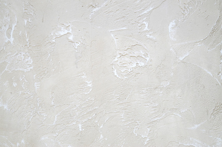 New light yellow external plaster on wall closeupの写真素材