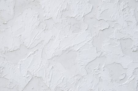 New white painted plaster om wall closeup 
の写真素材