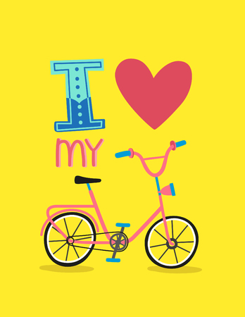 I love my bike vectorのイラスト素材
