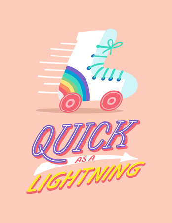Quick as a lightning vectorのイラスト素材