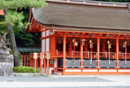Beautiful famous red Fushimi Inari-taisha, a spiritual ancient buddhist shrine to worship and a sightseeing attraction in Kyoto Japan (Asia)のeditorial素材
