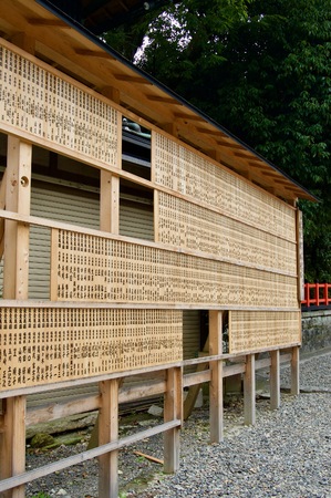 Kyoto, Japan (Asia) with beautiful spiritual plates and praying notes for prayers and worshipのeditorial素材
