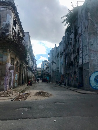 Old town city center of Havana (La Habana), the capital of the Caribbean island of Cubaのeditorial素材