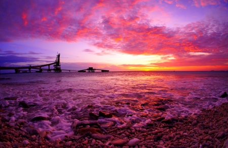 Dramatic scenic sunsetの写真素材
