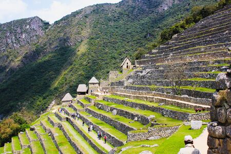Ruins of Machu Picchu, the old incan city in Peruの写真素材