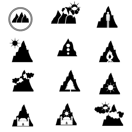 Illustration  vector  with logo of mountainのイラスト素材