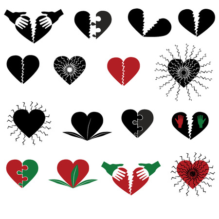 Illustration  vector  with logo of hands and hearts のイラスト素材