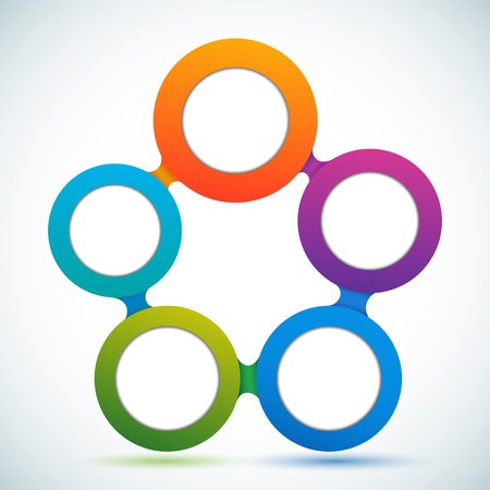 Vector illustration colorful shapes compositionのイラスト素材