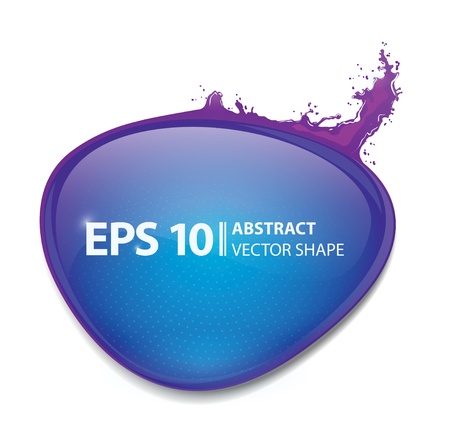 vector sticker illustration glass bubble with splashのイラスト素材