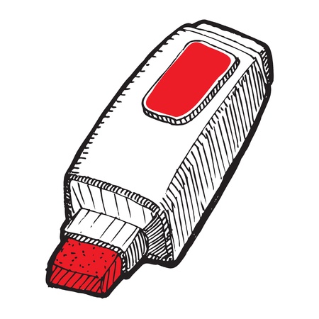 Hand drawn Marker isolated on backgroundのイラスト素材